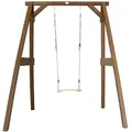 AXI Einzelschaukel mit Gestell aus  Holz in Braun  | Einzelschaukel mit Gestell für Kinder / Kinderschaukel | Schaukelgestell für den Garten - Braun