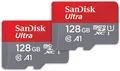 SanDisk Ultra microSDXC UHS-I-Speicherkarte 128 GB + SD-Adapter 2er