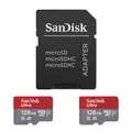 SanDisk Ultra microSDXC UHS-I-Speicherkarte 128 GB + SD-Adapter 2er