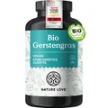 NATURE LOVE® Bio Gerstengras - 180 Kapseln - 500mg pro Kapsel - deutschem Anbau