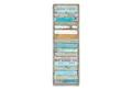 Bilderdepot24 Garderobenpaneel Design Holzoptik Bretteroptik Vintage Shabby Landhaus Shelves Sea (ausgefallenes Flur Wandpaneel mit Garderobenhaken Kleiderhaken hängend), moderne Wandgarderobe - Flurgarderobe im schmalen Hakenpaneel Design