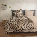 Enrico Coss Mako Satin Bettwäsche Leo beige 155x220 cm + 80x80 cm - beige;braun