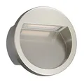 ledscom.de LED Wandeinbauleuchte NOLA, Downlight für außen, IP54, aluminium glänzend, 105mm Ø, warmweiß