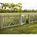 Plus Zaun Rom Holz 150 × 75 cm natur - Braun