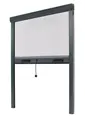 Avosdim Fliegengitter Insektenschutzrollo Aluminium Anthrazit B 80 x H 130 cm – Rollkassette mit Federzug, Fiberglas-Netz PVC-beschichtet, zuschneidbar ab 60 cm Breite – Mückenschutz Fenster
