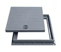 Marley Deutschland GmbH Erdschacht Schachtdeckel Kunststoff mit Rahmen 300x300mm, 30x30x4 cm, 2-St., stabil, begehbar, laugen- und säurebeständig
