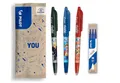 PILOT x ONE PIECE - 3er-Set Frixion Ball, Schwarz, Blau, Rot + 1 Set mit 3 Blauen Minen + 4 Sticker - Radierbare Stifte - Limitierte Auflage One Piece - Wiederbefüllbare Rollerball - Mittlere Spitze
