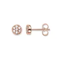 THOMAS SABO Ohrstecker Sparkling Circles 750 Roségold Vergoldung, 925 Sterlingsilber