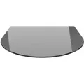 ECOfoxx Funkenschutzplatte Glasbodenplatte Rundbogen 100x100cm Schwarz