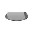 ECOfoxx Bodenschutzplatte Rundbogen 100x100cm schwarz - Kaminbodenplatte Glasplatte, Form: Rundbogen / Zunge, ohne Silikondichtung, Glas schwarz