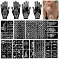 281 Henna Schablonen,10 Blätter Temporäre Henna Tattoo Schablonen,Verschieden...