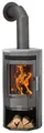 Justus | Kaminofen | Usedom 5 D | 5,5 kW | Stahl Gussgrau, Speckstein