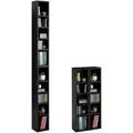 CARO-Möbel Cd/Dvd-, Schwarz, Holzwerkstoff, Mode, 20x186x17 cm, Wohnzimmer, Regale, CD & DVD-Regale