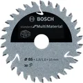 Bosch Professional Zubehör PRO Multi Material cordless Kreissägeblatt, 85 x 1,5 x 15 mm (2608837752)