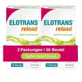 ELOTRANS reload - isotonische Elektrolyt-Glucose-Mischung - Nahrungsergänzungsmittel mit Magnesium, Kaliumchlorid, Cholin und B-Vitaminen - 2 x 15 Beutel Apfel