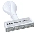 Wedo 193 7 Stempel Text Betrag dankend erhalten - Abdruck 45 mm