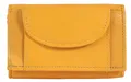 Excellanc Geldbörse für Unisex aus Leder in Orange, Geldbeutel mit Druckknopf in 9,5 x 6 x 2,5 cm