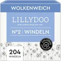 LILLYDOO hautfreundliche Baby Windeln - Größe 2 (4+ kg), Monatsbox (204 Stück), Sicherer Auslaufschutz, Weich, Ohne Parfüme & Lotionen für empfindliche Haut, Dermatologisch getestet