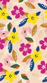 Livingwalls Vliestapete - Tapete Blumen in Beige, Gelb und Rosa - Wandtapete für verschiedene Räume - Wandbild XXL 2,80 m x 1,59 m