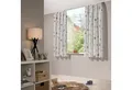 heimtexland Vorhang Kindergardine Skandi-Stil Dekoschal Wald Bär Grau (1 St), Kräuselband, halbtransparent, Polyester, Leinenoptik I Natur I Kräuselband I Kinderzimmer I Vorhang