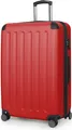 HAUPTSTADTKOFFER - Spree Großer Koffer erweiterbar XL Trolley Aufgabegepäck, Check-In Luggage Hardcase, Reisetrolley 4 Rollen, TSA, 75cm, 119 L,Rot