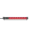 Brennenstuhl 2 m Drinnen IP20 Schwarz Rot 8 AC-Ausgänge 10 A IEC-Stecker C14 8-polig H05VV-F 3G1,0 silber rot (1390007118)