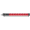 Brennenstuhl Alu-Line 19" Steckdosenleiste 8-fach, rot