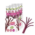 NA! - Funny Fruits Himbeere/Apfel - Lustiger Fruchtstick zum Auseinanderziehen und Teilen - natürlicher Snack für Kinder - 100% Frucht, ohne Zuckerzusatz, vegan - für Sport, Schule - 15x16g