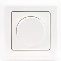 REV Ritter LED (5-100 Watt) Dimmer PrimaLuxe, weiß, Phasenabschnitt-Dreh-Helligkeitsregler (Glühlampe 25-300 Watt) inkl. Rahmen und Dimmerscheibe, Unterputz Dimmer LED Drehdimmer
