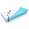 MSS e.K. 2 Liegehärten in Einer Matratze H4/H5 hart/sehr hart | Wendematratze Aqua Deluxe | Höhe 19 cm | 140 x 200 cm | 7 Zonen | Komfortschaum | hochwertiger Microfaserbezug