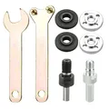 LYTIVAGEN 8 Stück Winkelschleifer Verbindungsstange Winkelschleifer Pleuel Set 6mm/10mm Dorn Adapter Flansch Bohrer Winkelschleifer Ersatzteile Set mit Schraubenschlüssel für Schleifen Polieren