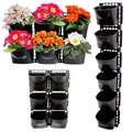 Intergarden Vertikaler Blumentopf, Pflanzenwachstumstaschen, Pflanzwand mit 6-Taschen und Rahmen, freie Anordnung für Balkon, Terrasse, Garten mit Bewässerungssystem inkl. Montagematerial