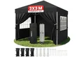 Onbest Pavillon Partyzelt Faltpavillon, patentiertes Quick-Up Aufbau in 1min, 3x3 m, mit 4 Seitenteilen, mit 4x Sandsäcke, 100% Wasserdicht, UV50+, mit Trolley