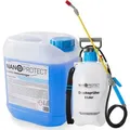 Nanoprotect Steinreiniger Konzentrat | 5 kg inkl. Drucksprüher | Für ca. 500 m2 | Intensivreiniger für Außenanlagen | Ideal für Haus, Hof und...