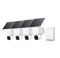 eufy eufyCam Kamera, 4er-Pack Solar, Kamera Überwachung Aussen, 360° Schwenk, KI-Tracking, 2K-Qualität, kabellos, eufy Sicherheitskamera Outdoor, mit Homebase