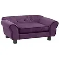 vidaXL Hundesofa Burgunderrot 72x45x30 cm Plüsch