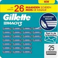 Gillette Gillette Mach3 Base Rasierklingen für Männer - 25 Gillette Nachfüllklingen - Blau