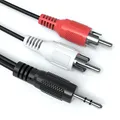 JAMEGA - 0,5m Cinch Audio Kabel Stereo 3,5mm Klinke (Aux) auf 2 x Cinch Y Splitter Chinch Kabel Koaxialkabel Klinkenkabel für Verstärker, Stereoanlagen, Hifi Anlagen uvm.