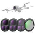 NEEWER CPL + ND Filter Set kompatibel mit DJI Mavic 4 Pro Drone (4er Pack), aufschraubbarer zirkularer Polfilter ND16 ND64 ND256 mehrfach beschichteter optischer Glas Graufilter, mit Aufbewahrungsbox