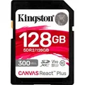 Kingston Canvas React Plus - Flash-Speicherkarte - 128 GB - Video Class V90 / UHS-II U3 / Class10 - SDXC UHS-II