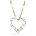 Diam Addict Anhänger Kette 585 Gold gelb zweifarbig Herz Diamant Labor gezüchtet