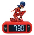 Lexibook, Miraculous Ladybug Cat Noir, Ladybug Nachtlichtwecker, Klänge und Melodien, LCD-Hintergrundbeleuchtung, Leuchtend, Snooze, Rot, RL800MI