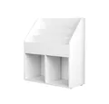 Vicco Bücherregal Conny, Weiß/Weiß, 72 x 79 cm mit großen Ablagen, 1-tlg.