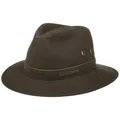 Stetson Avasun Waxed Cotton Traveller Hut UV-Schutz 40 Damen Herren Sommer Winter Dunkelbraun M (56-57 cm)