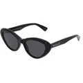 Gucci GG1170S Damen-Sonnenbrille Vollrand Butterfly Kunststoff-Gestell, schwarz