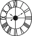 Teesa Wanduhr aus Aluminium, Ø 60 cm, schwarz