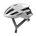 ABUS Rennradhelm PowerDome - leichter Fahrradhelm mit cleverem Belüftungssystem und aerodynamischem Profil - Made in Italy - für Damen und Herren - Weiß Glänzend, Größe L