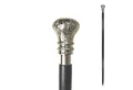 FTWdesign Frackstock Edler Vintage Spazierstock aus Holz mit graviertem Silbergriff Metall