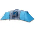 Campingzelt Zelt Familienzelt Kuppelzelt 12 Personen Blau 840x720x200 Cm 185T Ta