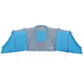 Campingzelt 12 Personen Blau 840x720x200 cm 185T Taft